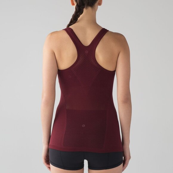 Lululemon Reveal Racerback In Deep Rouge Size Medium - Picture 3 of 9